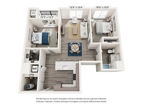 Floor plan Two Bed - B3