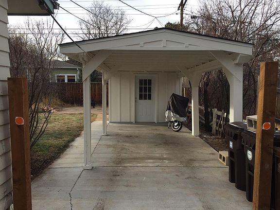 Carport and storage shed