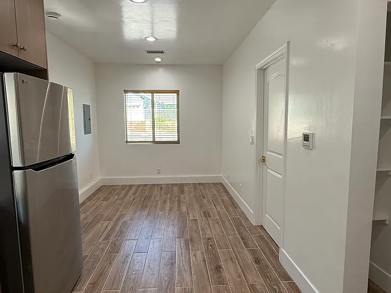 Open space from the kitchen to the living area.