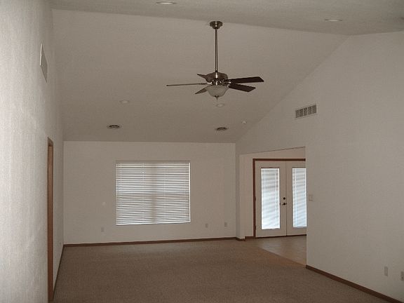 Large living area off of the kitchen.