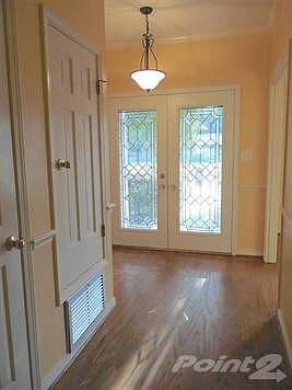 Etched Glass Double Door Entry
