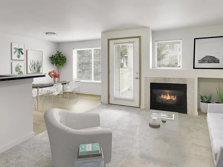 Living Room with Fireplace