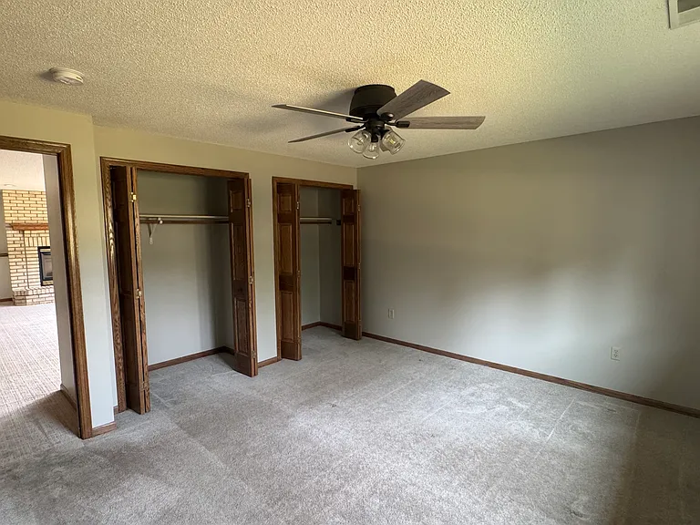 Downstairs bedroom with double closets