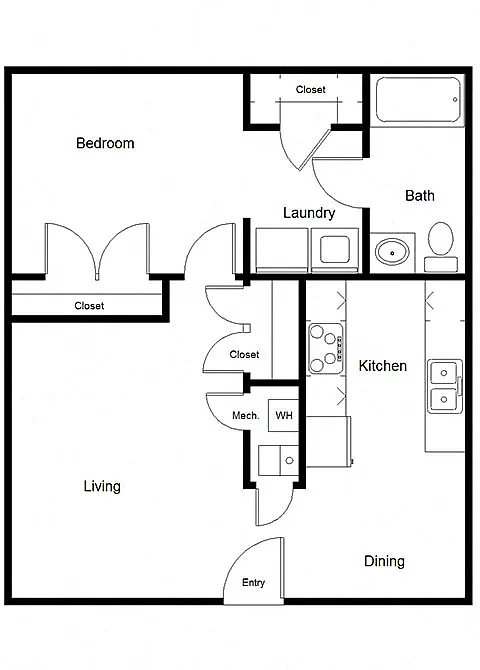 Floor plan One Bedroom