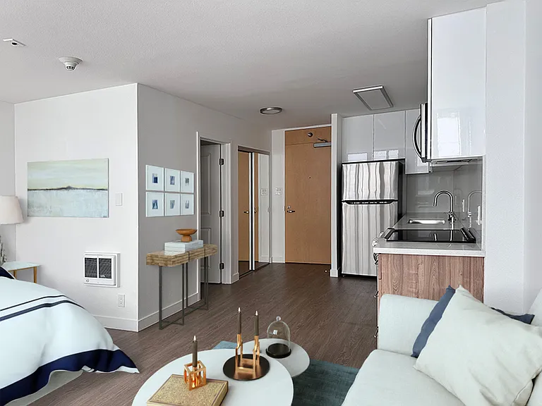 Spacious studio floor plan