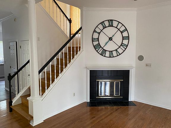 Living room with fireplace