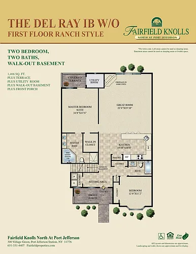 Floor plan Del Ray I With Walk-Out Basement