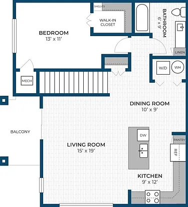 Floor Plan 1G | Seasons at North Aurora | Apartments in North Aurora, IL Floor Plan 1G | Seasons at North Aurora | Apartments in North Aurora, IL