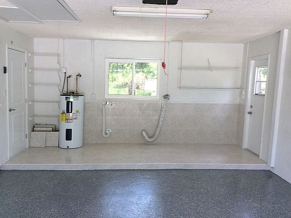 Tiled laundry area
