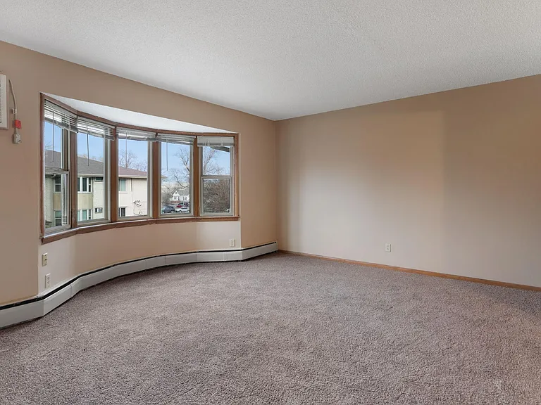 Living room with bay window