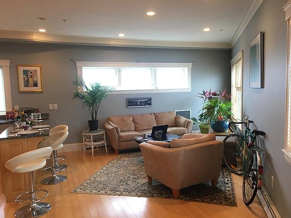 downstairs living space. (view from entry hallway)