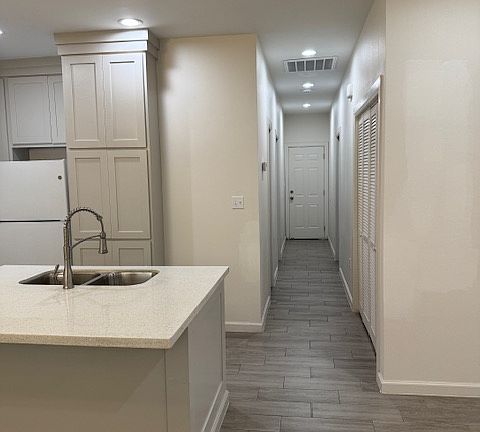 Kitchen and hallway