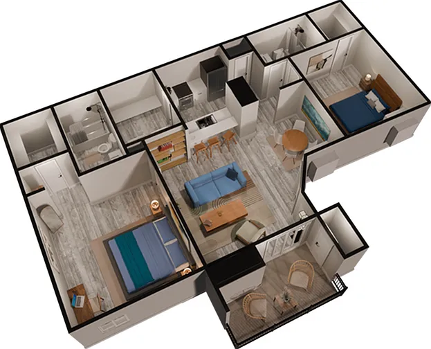 B3 - 2 Bed 2 Bath B3 - 2 Bed 2 Bath