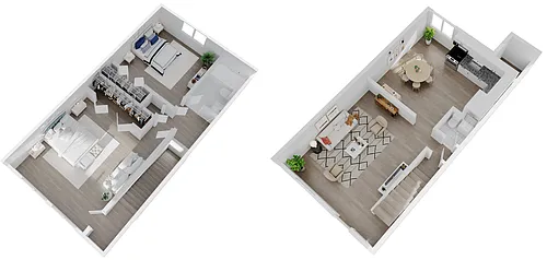 Floor plan 2 Bedroom 1.5 Bath Classic