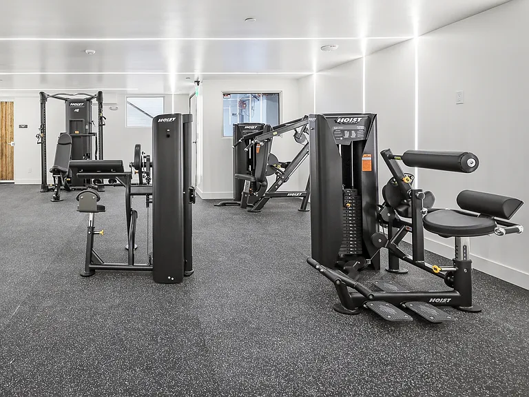 Fully Equipped Fitness Center with Leg Machines