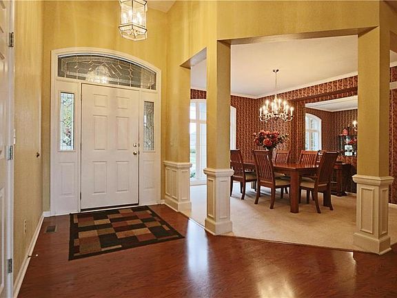 High ceilings in foyer and formal living room.