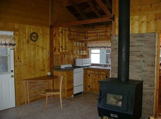 Kitchen Area & Fireplace