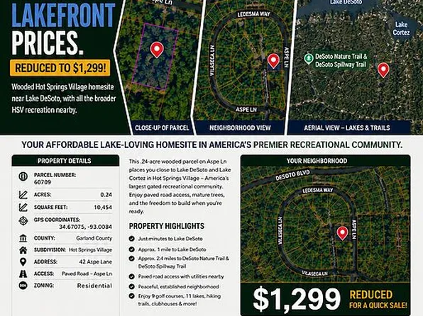 Aspe Ln, Hot Springs Village, AR 71909
