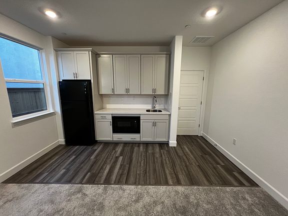 Living area and kitchenette
