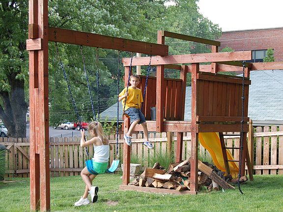 Swingset/Fort in backyard