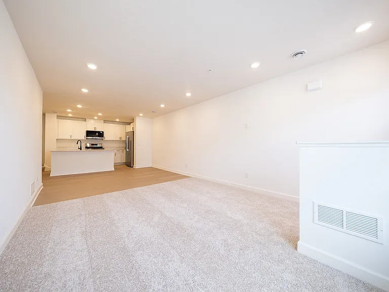 Living Room, Dining Room & Kitchen