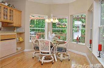 Adjoining breakfast room with a natural panorama.