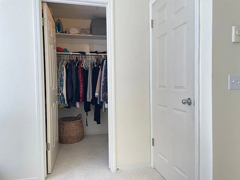 Spacious walk in closet