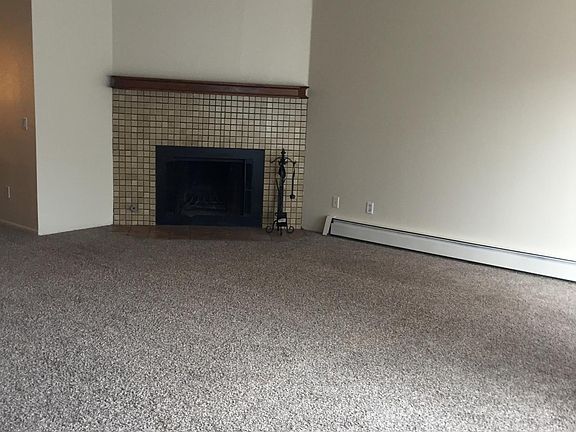 large living room with fireplace