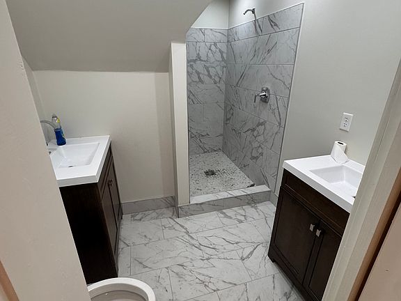 New Bathroom with Walk in Shower and Double Vanities