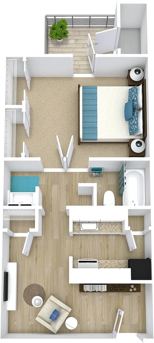 Floor plan Standard 1 Bedroom