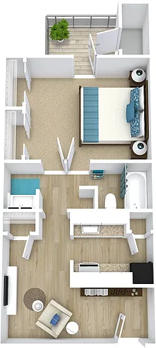 Floor plan Standard 1 Bedroom