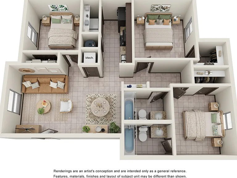 3 Bedroom - 2 Bathroom 3 Bedroom - 2 Bathroom