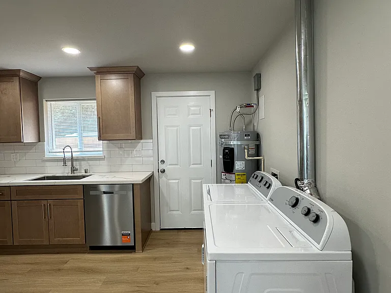 Washer-Dryer and water heater.