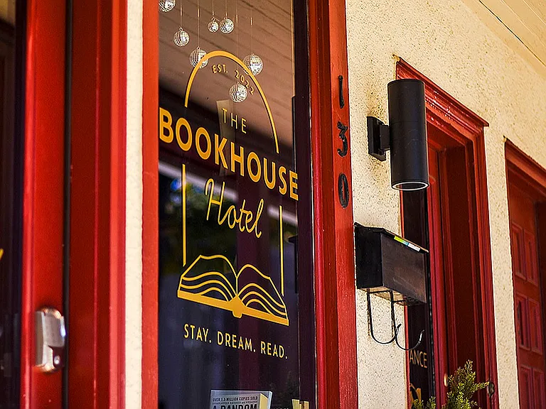 Step into The Bookhouse Hotel for a unique blend of comfort and literary charm.