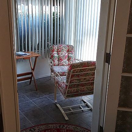out to front porch