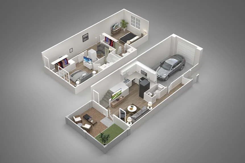 Floor plan 2 Bed /2.5 Bath