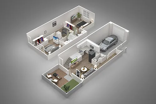 Floor plan 2 Bed /2.5 Bath