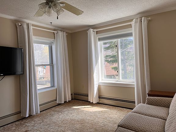 You can see Loon Mountain from these living room windows.