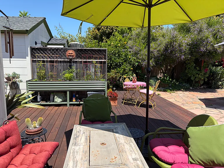Fire table & Raised veg Garden