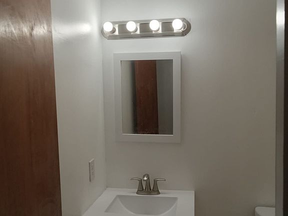 One of the two bathrooms in the home.