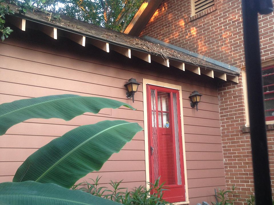 Front door to apartment from private yard