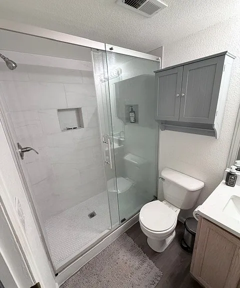 New "walk-in" shower.