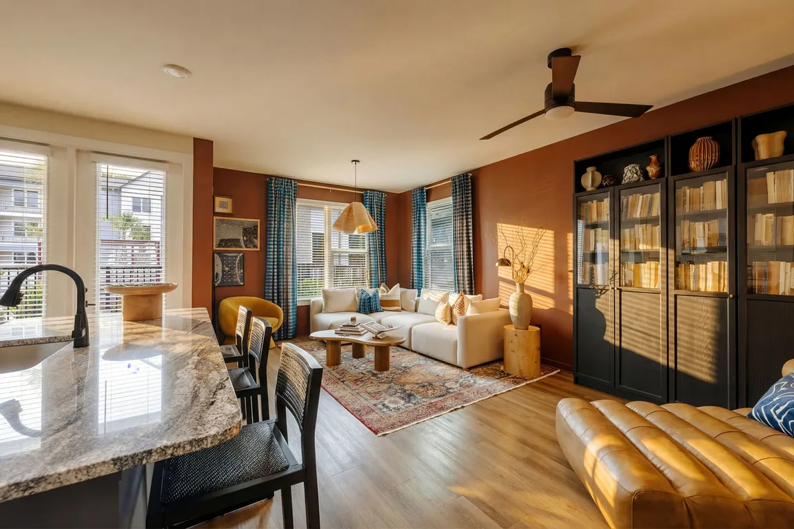 Open concept living spaces