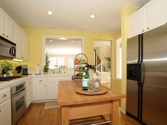 Kitchen looking into open living area