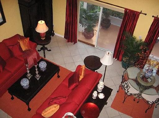 Living room view from loft