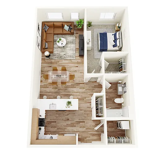 Floor plan 1x1 - Income Limited