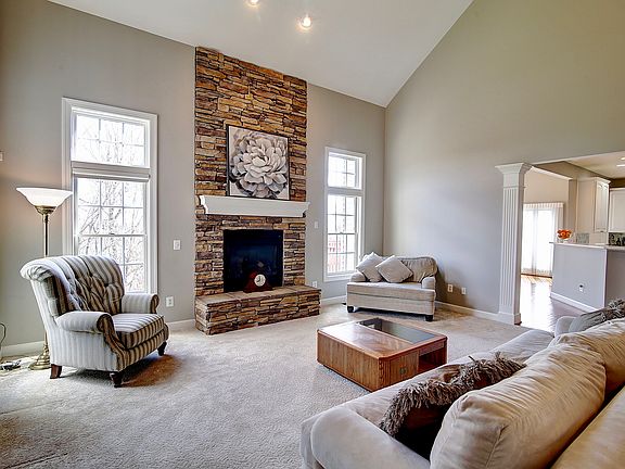 Family room with fireplace