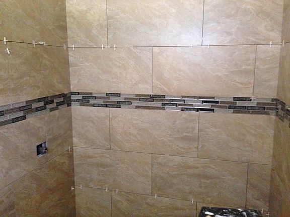 New Bathroom Tiled Look