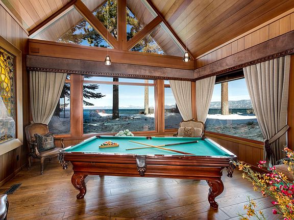 Billiards Room w/ Lake Views