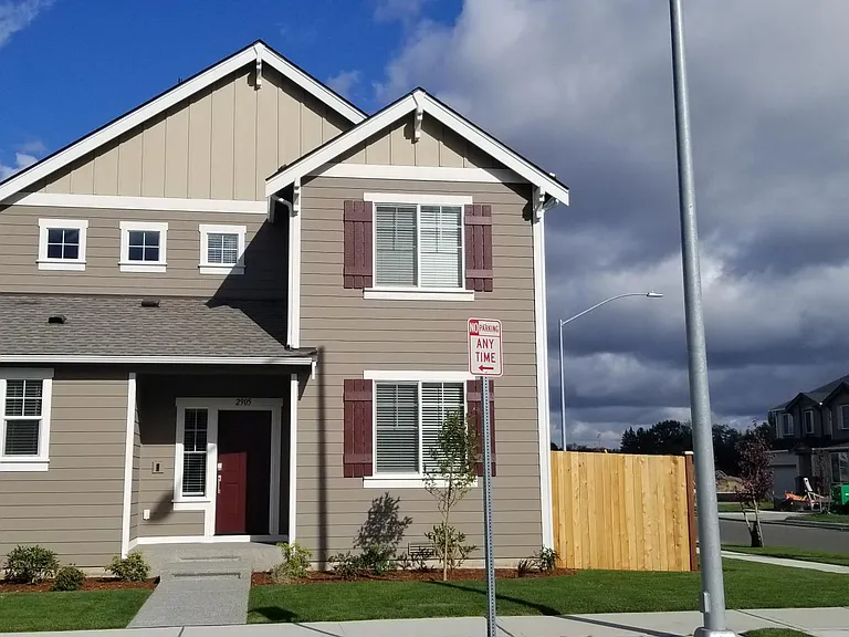 Beautiful landscaped brand new home.